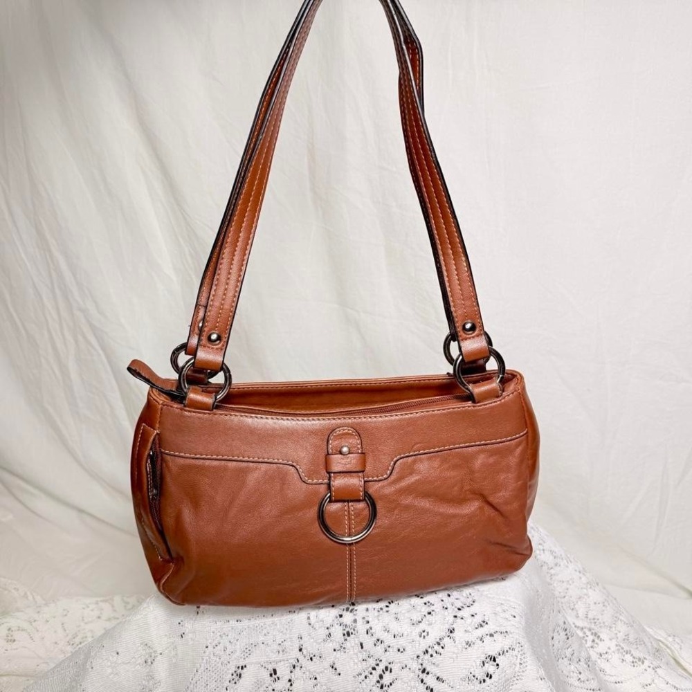 Vintage Brown Genuine Leather Slouchy Shoulder Bag